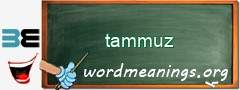 WordMeaning blackboard for tammuz